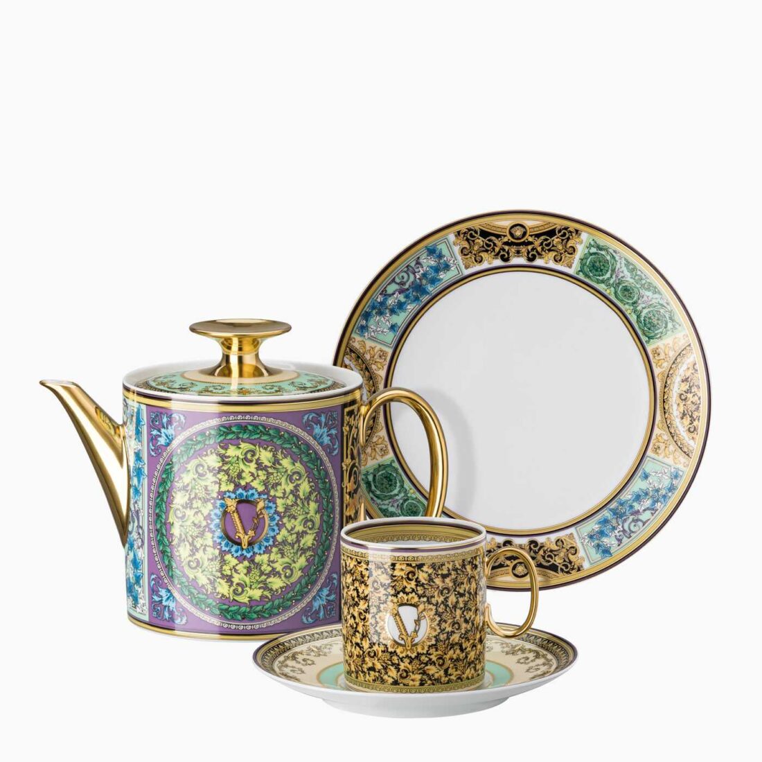 VERSACE BAROCCO MOSAIC PIATTO SEGNAPOSTO - immagine 2
